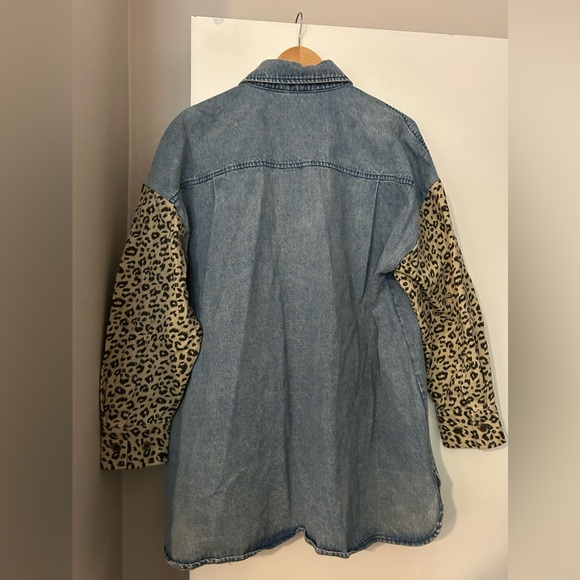 NWT Entro Cheetah and Denim Shacket - XL - Picture 4 of 4